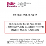 MSc Thesis – Biometric Attendance System